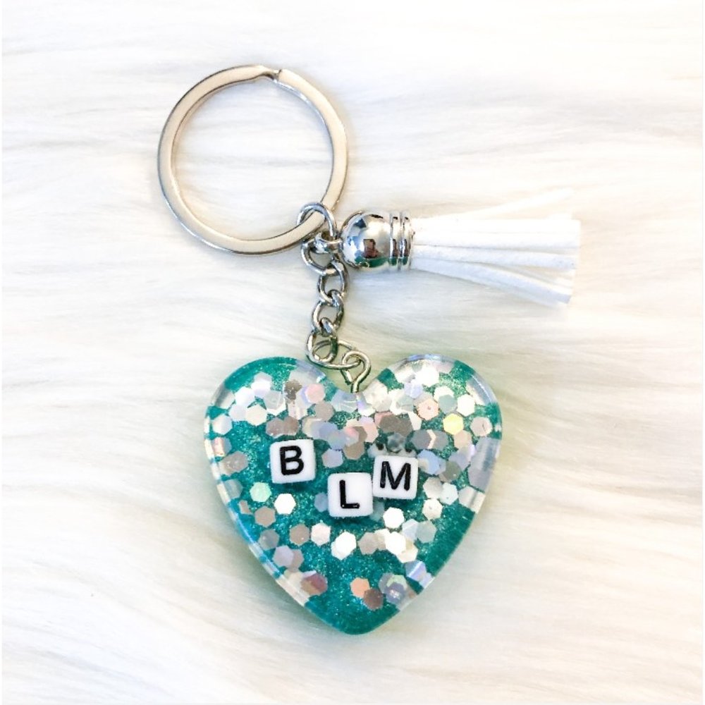 BLM Keychain-Blue/Holographic
